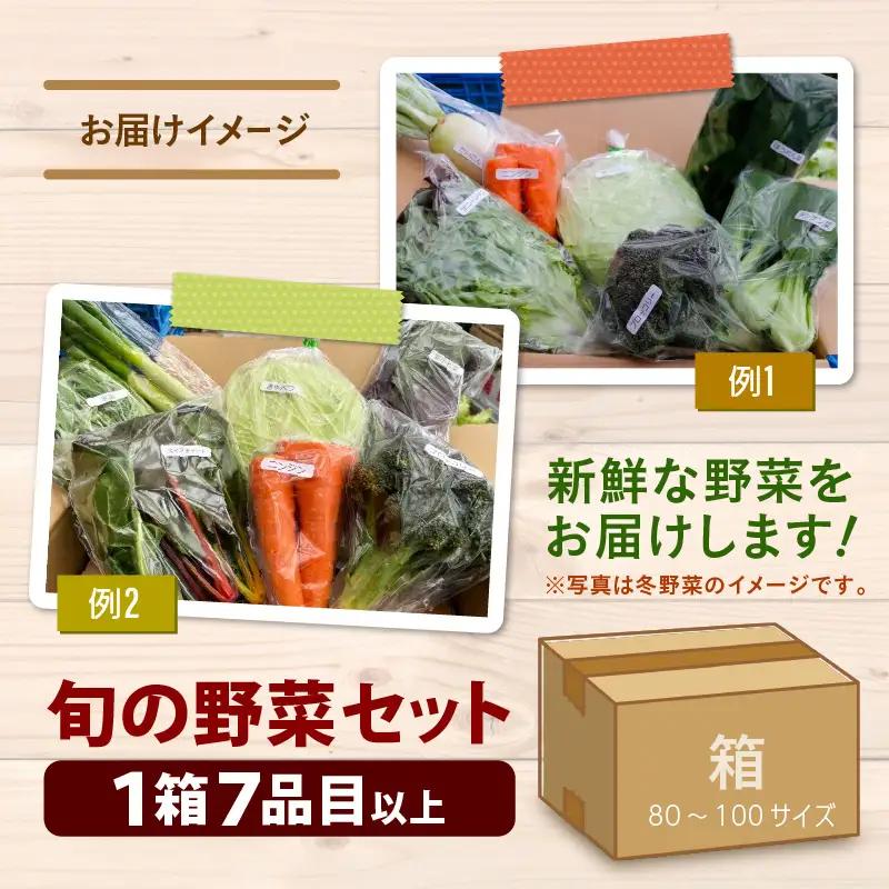 【5営業日発送！】農家直送 旬の野菜セット 7品目以上 1箱 ／ 季節 野菜 ボックス BOX セット セレクト 農家 おまかせ 多品目 旬 詰め合わせ 根菜 葉物 [aw028-a012]