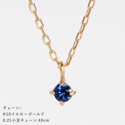 ふるさと納税 大津市 【10金 9月誕生石 サファイアネックレス】大人シンプル 華奢見えチェーン 天然石 一粒ペンダント |  | 03