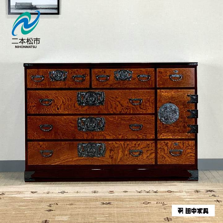 【ふるさと納税】 46時代箪笥 片開付 《創業明治2年 田中家具 謹製》 家具 伝統 暮らし インテリア 人気 ランキング おすすめ ギフト 故郷 ふるさと 納税 福島 ふくしま 二本松市 送料無料 【田中家具株式会社】