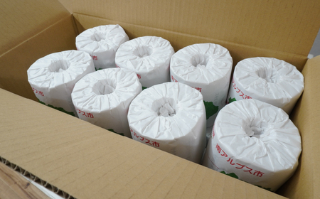 トイレットペーパー　南アルプス市オリジナルデザイン　ダブル　24ロール ALPFE002