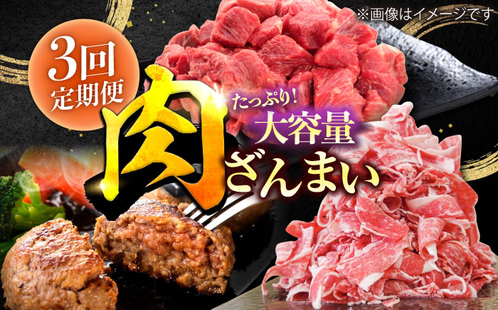 
【3回定期便】肉ざんまい定期便 大家族 大容量 たっぷり/黒毛和牛 牛肉 バラエティー 定期【川崎畜産】 [IAX048]
