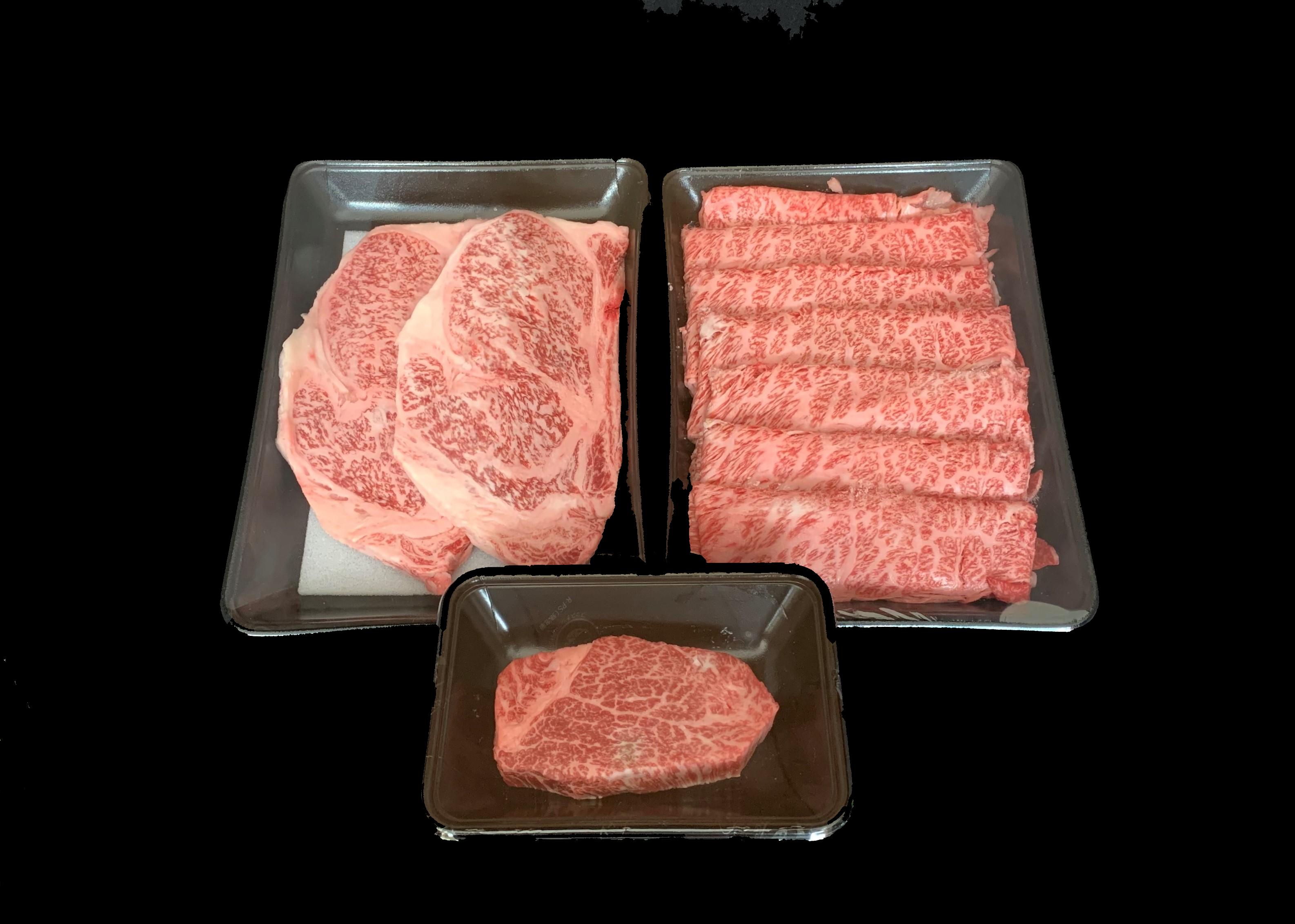 【A4等級以上黒毛和牛】宮崎牛 高級部位３点セット 計1.2kg（牛肉 黒毛和牛 宮崎牛 お肉 ヒレ ステーキ）_イメージ2