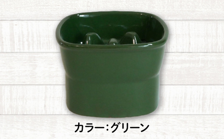 美濃焼　陶器製ペット用フードボウル【早食い防止 高台フードボウル(中/グリーン)pet110】【1427416】