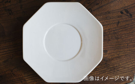 【波佐見焼】八角カップ＆ソーサー ミルク色 2セット 食器 皿【イロドリ】[KE47] 波佐見焼