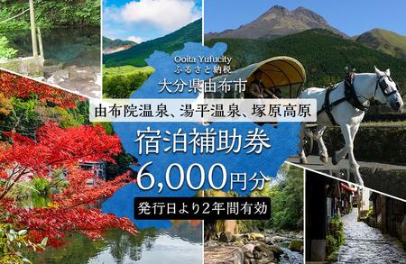 【由布市（湯布院、由布院、湯平、塚原高原）】ふるさと納税宿泊補助券6,000円分 | 温泉 宿泊券 旅行 トラベル 宿泊 湯布院 由布院