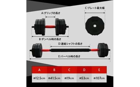 ダンベル バーベル 2WAY 〈10kg×2個セット〉 〈ライズクリエイション atRise〉 可変式ダンベル 筋トレ ダイエット rise330