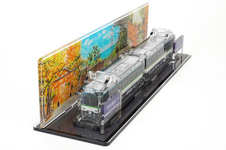 《京阪電車600形 立体組立キット「3Dアクデン」＋「駅名標付き水彩画台座」セット》 [1166]