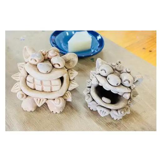 AA103『陶芸工房・太陽が窯』 陶芸体験・シーサー作り体験（2名分）