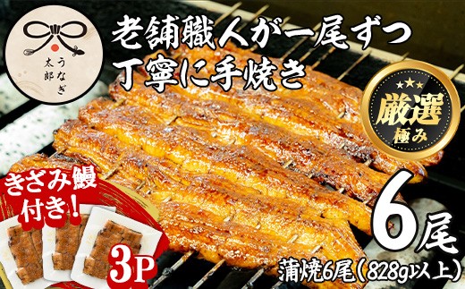 
                  【0783712a-om】【きざみ鰻付】鹿児島県産東串良町のうなぎ蒲焼(6尾・計828g以上・秘伝のタレ付き) うなぎ 高級 ウナギ 鰻 国産 蒲焼 蒲焼き たれ 鹿児島 【うなぎ太郎】
                
