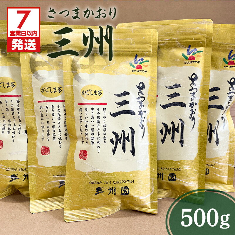 【ふるさと納税】三州5本 鹿児島市 日本茶アワードプラチナ賞受賞 三州 さつまかおり 鹿児島茶 かごしま茶 銘茶 日本茶 お茶 おちゃ 茶 緑茶 ティー 新緑 香り コク 味わい 楽しむ 贈り物 御中元 お中元 ギフト のし 熨斗 のし対応 熨斗対応