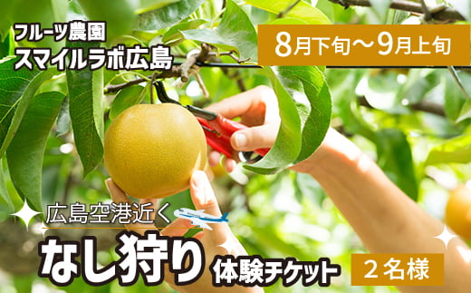 梨狩り利用券 フルーツ狩り 体験 果物狩り ナシ 採り放題 梨 なし 新鮮 広島県三原市059016