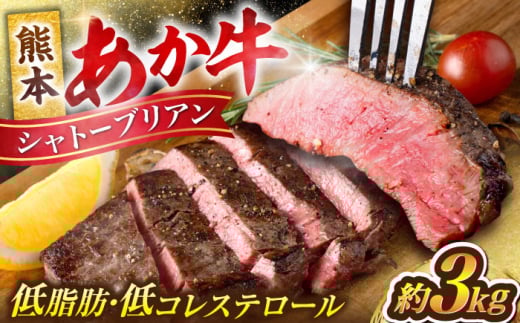 あか牛 ヒレ肉 希少部位 シャトーブリアン 約3kg (約150g×20枚) 牛肉 熊本県産 希少部位 ステーキ【合同会社 たべたせいか】 [AYCB018]