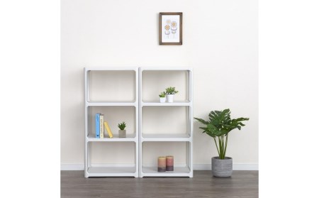 収納ラック カタスタナ 3段 ライトグレー 収納ラック シボタイプ 棚 シェルフ スリム 収納棚 SANKA【010S063】