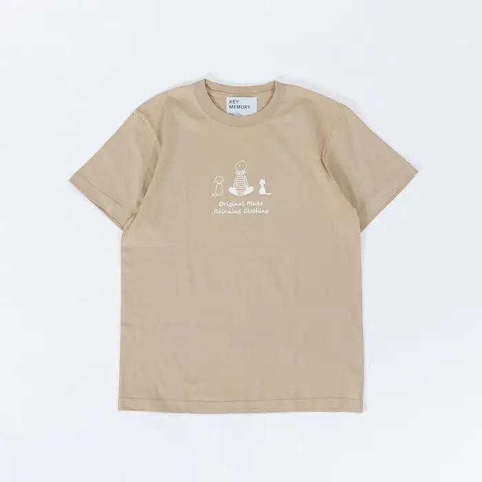 《1》【KEYMEMORY鎌倉】TIMEイラストTシャツBEIGE