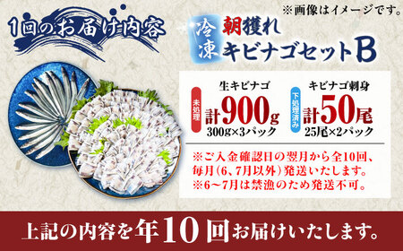 【全10回定期便】きびなごセットB（キビナゴのお刺身＆生キビナゴ） 五島市/Sun Sea Go Company[PGL012]