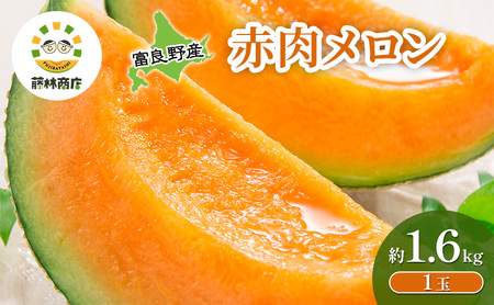 【2026年夏発送】メロン 北海道 富良野メロン 赤肉1玉 約1.6kgサイズ以上 北海道 ふらの めろん 果物 フルーツ 甘い ジューシー