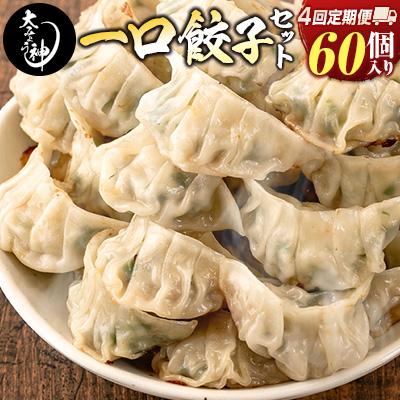 ふるさと納税 宮崎県 ◇&lt;定期便・全4回&gt;「一口餃子の大明神」一口餃子セット 1箱(60個入り) 毎月お届け