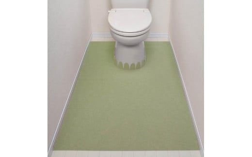 【グリーン】 トイレマット ズレない バリアフリー おくながトイレカーペット 洗える サンコー KE-25