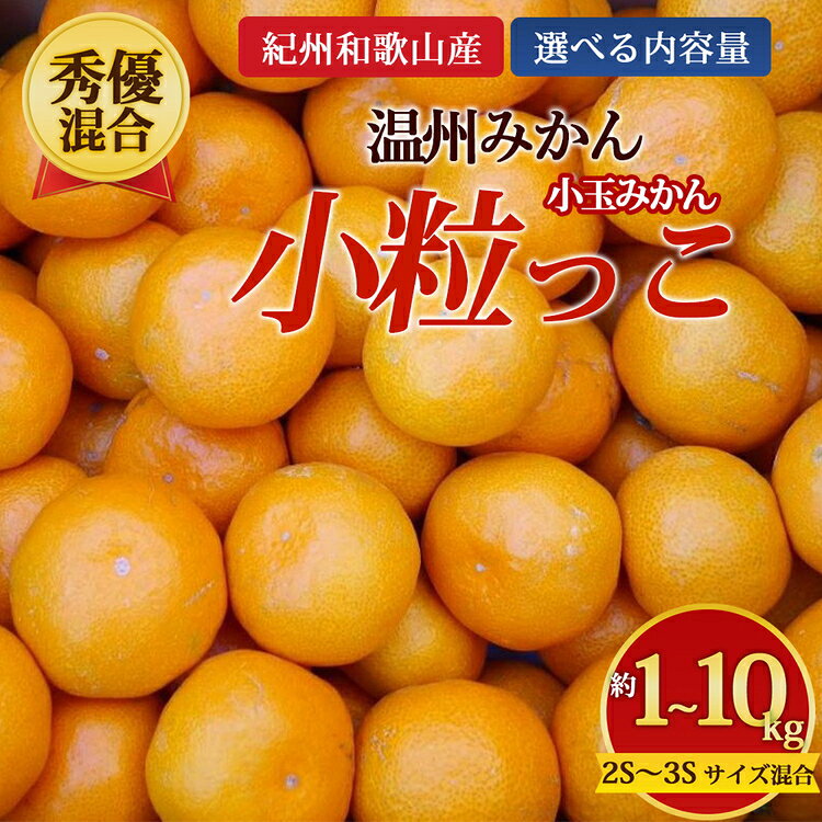 【ふるさと納税】＼選べる内容量／＼選べる発送時期／【先行予約】【秀優混合】紀州和歌山産 温州みかん「小粒っこ」約2～10kg 2S～3S サイズ混合 小玉みかん