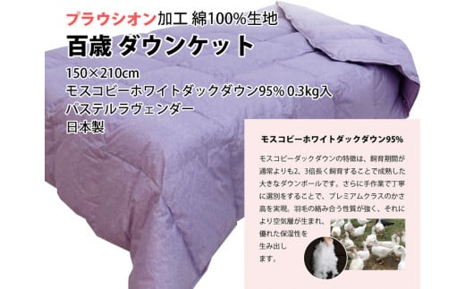 【パステルラヴェンダー】百歳プレミアムダウンケット シングルロングサイズ パステルラヴェンダー色 ミステリアスグレー色 K05IC001SFL K05IC001SFG