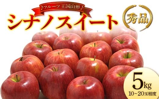 【先行予約 2026年度発送】♪フルーツ王国山形♪ シナノスイート 秀品 5kg  りんご リンゴ 林檎 デザート フルーツ 果物 くだもの 果実 食品 山形県 FSY-2631