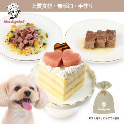 ふるさと納税 佐野市 【とちあいかのショートケーキセット】犬用ケーキ・ごはん 無添加 手作り Idea dog chef
