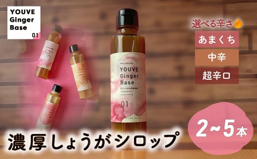 
                  【選べる辛さ】生姜好きさんにオススメ！ 濃厚 しょうがシロップ 2本 / 5本 セット【あまくち・中辛・超辛口】国産 生姜シロップ 自家製 生姜 しょうが ショウガ ジンジャー シロップ ドリンク 料理 調味料 高知 四万十 四万十市 しまんと 産地直送
                