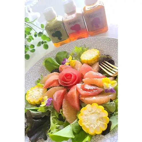 ドレッシング 【定期便2回】Vegeco飲みたくなる生ドレッシング(赤玉ねぎと蜂蜜 180ml×3本) 2ヶ月 福岡市内製造