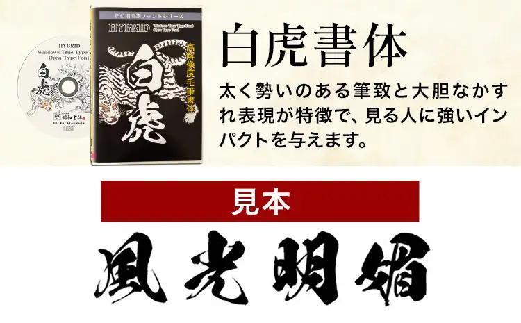高解像度書体 白虎書体 《30日以内に出荷予定(土日祝除く)》 