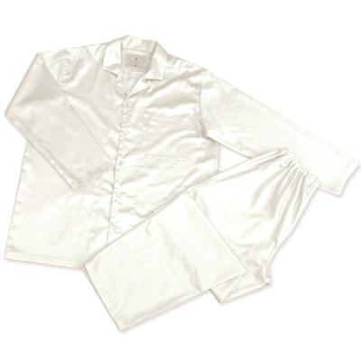 ふるさと納税 和泉市 【シングル】プレミアムカバー掛・敷・枕&amp;パジャマ(男女兼用Mサイズ)4点セット　色:パールホワイト