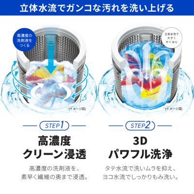 ふるさと納税 京都市 【AQUA】全自動洗濯機 高濃度クリーン浸透&3Dパワフル洗浄 7kg|アクア 家電 人気ブランド |  | 01