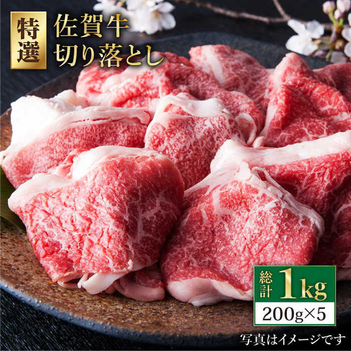 【ふるさと納税】佐賀牛 小分け 切り落とし 1kg ( 200g 5パック ) 【肉の三栄】 [HAA079]