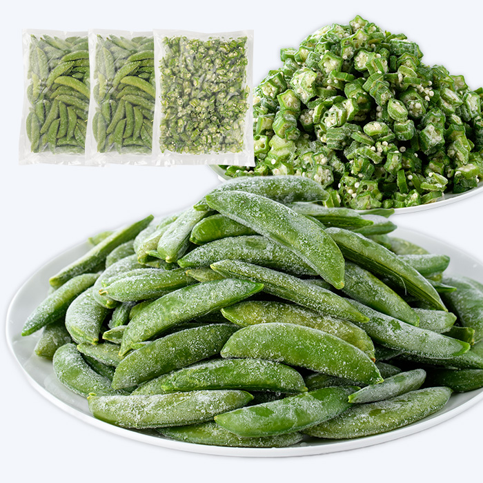 冷凍 オクラ (500g×1P)・冷凍 スナップエンドウ (500g×2P) (オリエンタルアグリ/010-2034) カットオクラ カット済みオクラ 冷凍野菜 国産 冷凍 カット 野菜 国産オクラ 