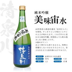 SD0129　酒田で人気の超辛口酒 4種飲み比べセット　計4本(各720ml×1本)【楯野川 凌冴、上喜元 完全発酵、初孫 魔斬、清泉川 美味宙水】