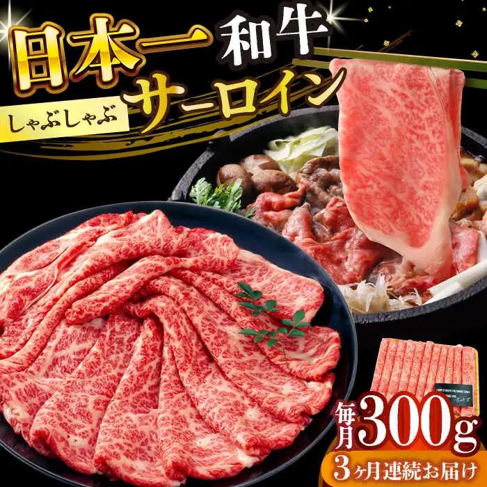 【3回定期便】【厳選部位】A4-A5 長崎和牛 サーロイン しゃぶしゃぶ すき焼き用 300g [DBS094]