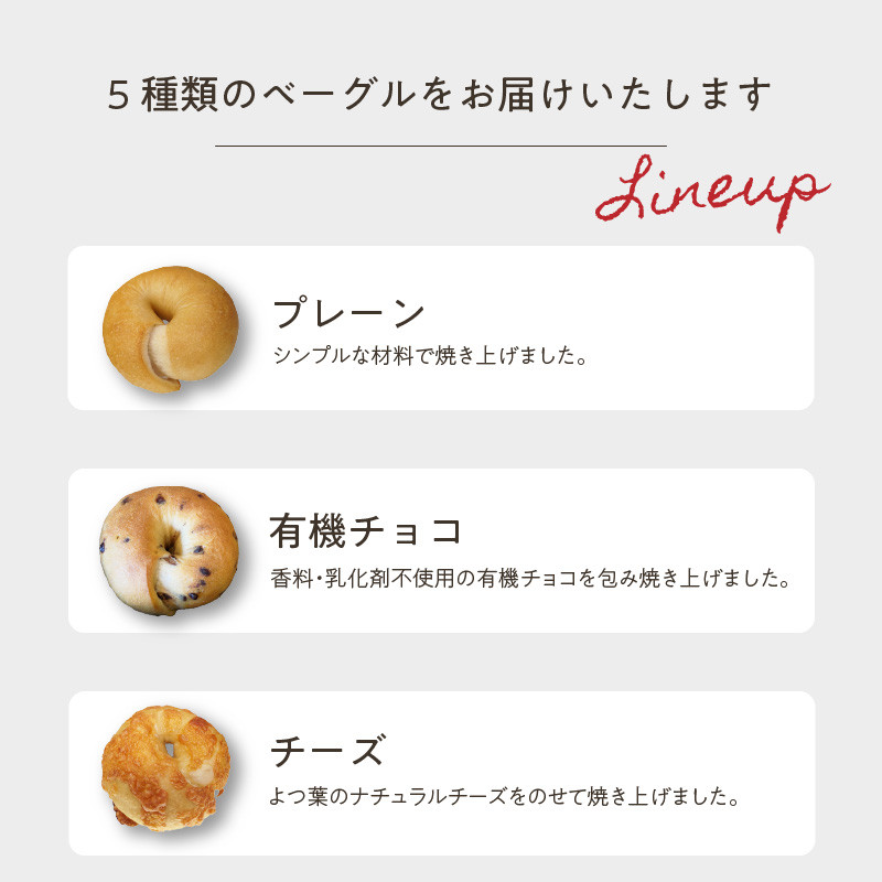 【母の日ギフト】国産小麦＆自家培養酵母100％　酵母ベーグル5種×2個 ≪5月10日お届け≫