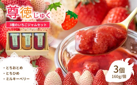 尊徳じゅく 3種のいちごジャムセット