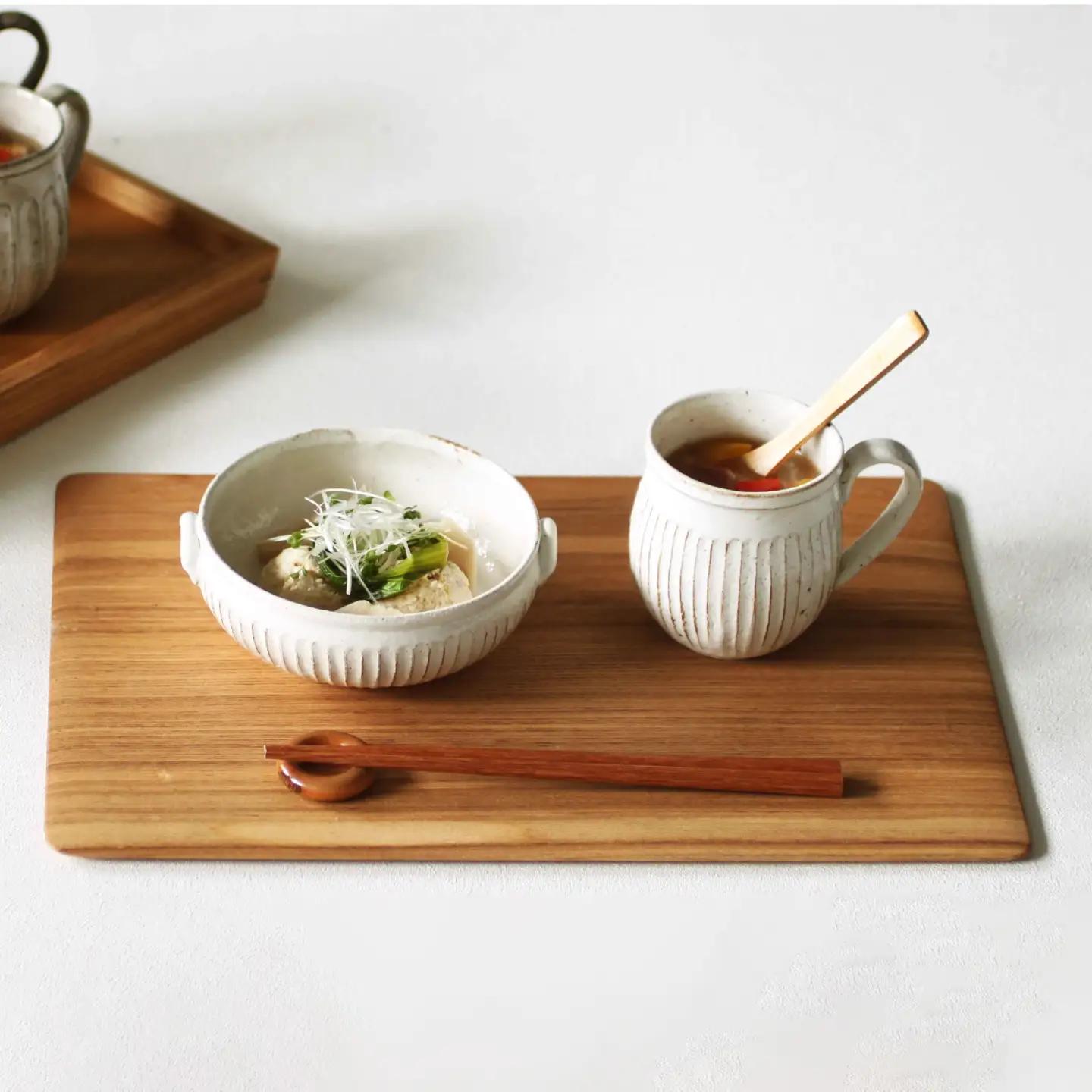 【美濃焼】鎬 オリジナルセット 7点 塗分【藤山窯】【TOKI MINOYAKI返礼品】≪土岐市≫ プレート パスタ皿 ボウル パン皿 取り皿 スープボウル サラダボウル スープカップ マグカップ 食