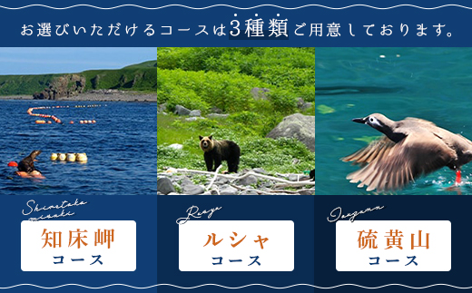 ゴジラ岩観光【ウトロ港発着クルーズ乗船代金3000円割引券】 SHAD001