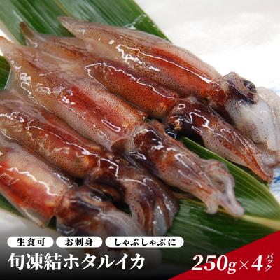 ふるさと納税 兵庫県 【先行予約】旬凍結ホタルイカ　小分け約250g×4パック　生食可　お刺身 しゃぶしゃぶに