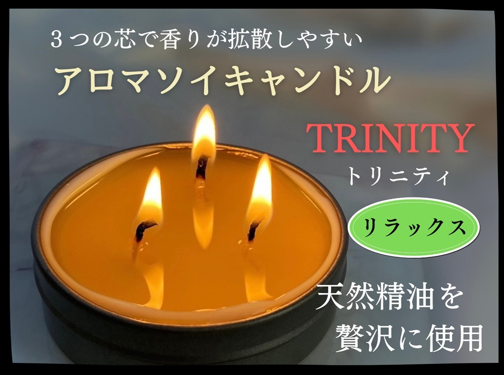 
天然精油アロマソイキャンドル【TRINITY】リラックス　0156-2304
