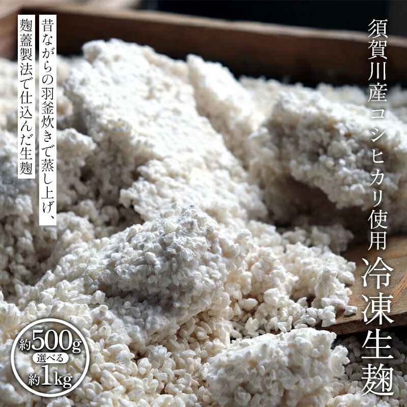 【ふるさと納税】＼選べる容量！／須賀川産コシヒカリ使用 冷凍生麹 約1kg 約500g 米麹 甘酒 塩麹 醤油麹 調味料作り 発酵食品 食品 F7X-0798var