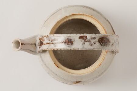 志野さび絵土瓶　作者：山下　眞喜 【0032-098】陶芸 工芸品 陶器 美濃桃山陶 焼き物