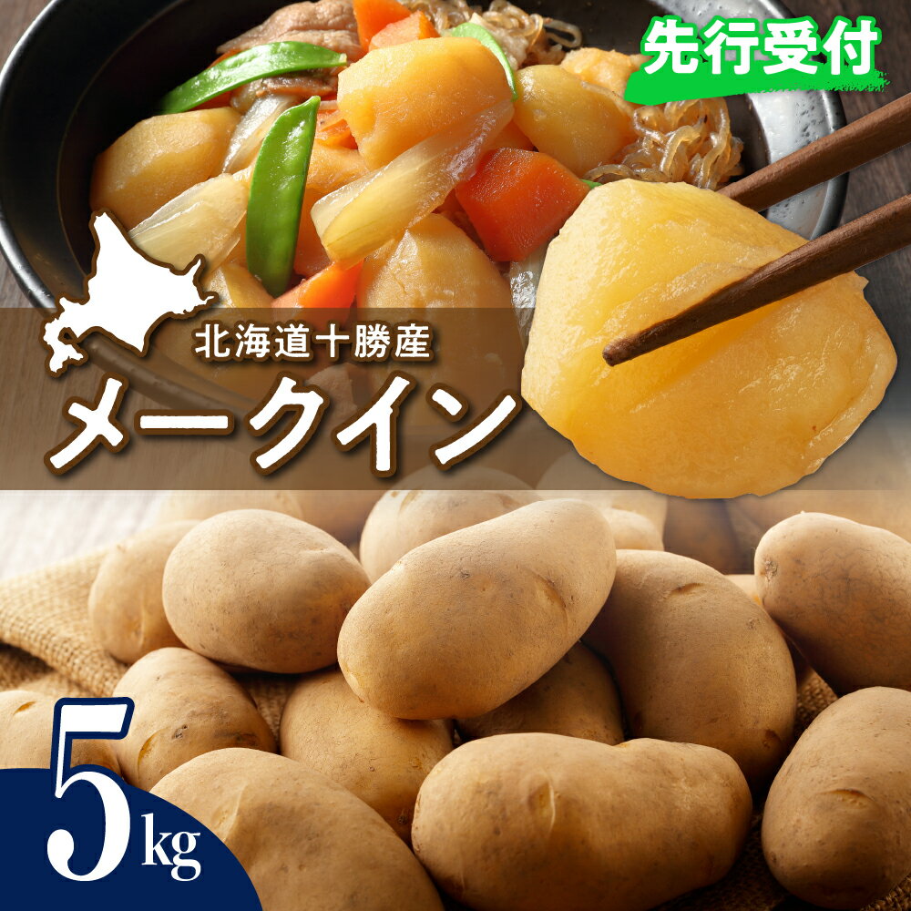 【ふるさと納税】【 先行予約 】じゃがいも メークイン 5kg 【2025年9月下旬より配送予定】先行受付 芋 ジャガイモ 産地直送 数量限定 ポテト 芋 お芋 イモ いも 新鮮 カレー シチュー グラタン おでん チーズ じゃがバター 北海道 十勝 芽室町