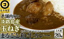 【ふるさと納税】丸小本店 老舗肉屋の淡路島産の玉ねぎまるごと和牛カレー 2人前450g×20個セット レトルト ビーフカレー 国産牛 恵那市 / テンポイント[AUFN017]