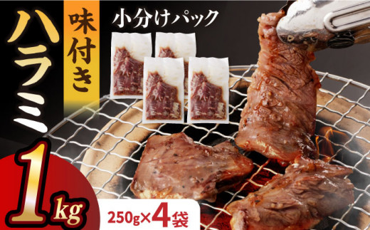 ハラミ【塩だれ】九州産和牛ハラミ 1kg（ 250g×4袋） 長与町/岩永ホルモン [EAX092] 国産 こくさん 牛肉 ハラミ 牛ハラミ はらみ 小分け 味付き サガリ 焼肉 焼き肉 塩 しお 冷凍 焼肉 焼き肉 やきにく 九州
