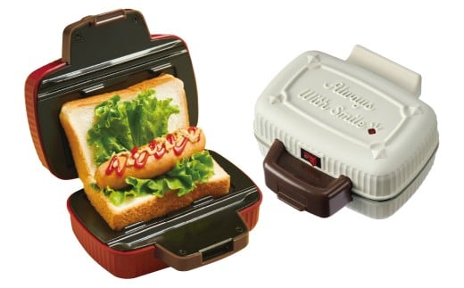  <レコルト>プレスサンドメーカーミニ　ホワイト RPS-3(W)【ホットサンド 食パン 朝食 ランチ おやつ ピクニック キッチン レトロ 調理 家電】