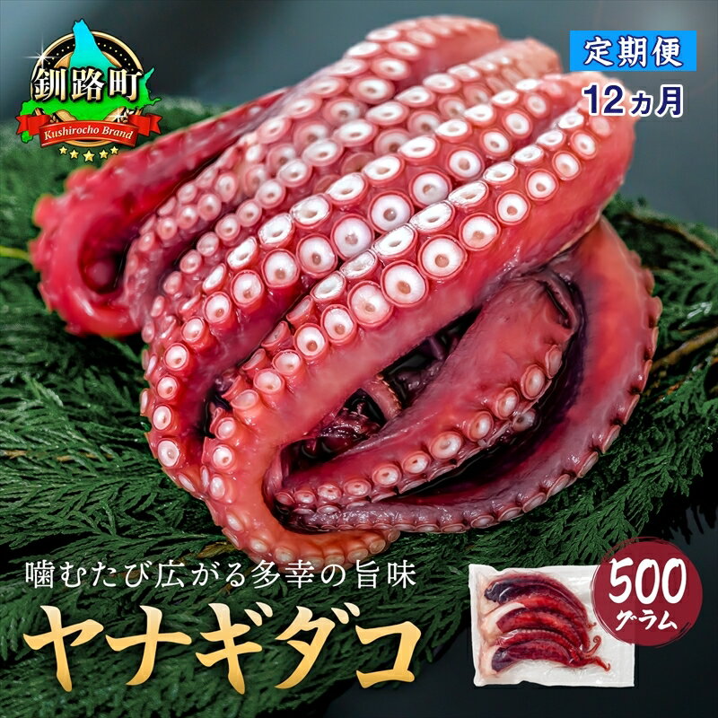 【ふるさと納税】【定期便12ヶ月】ヤナギダコ500g【産地直送】プリプリ食感！釧路町昆布森産 ヤナギダコ｜噛むたびに広がる多幸の旨味 お刺身 鍋 たこ焼き たこ やき 唐揚げ 煮物に最適 栄養満点 贈答用 にも 漁師直送 鮮度抜群 タコ 蛸 北海道 冷凍 釧路町 釧路超 特産品
