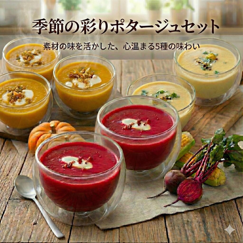 【ふるさと納税】 季節のお任せ 野菜ポタージュ 5種セット クラムチャウダー ローストベジタブル 野菜 ベジタブル やさい あさり アサリ クリーミー とうもろこし じゃがいも コク 海鮮 にんじん ビーツ ヤサイ ロースト 季節 ポタージュ FineFoods 神奈川 湘南 藤沢