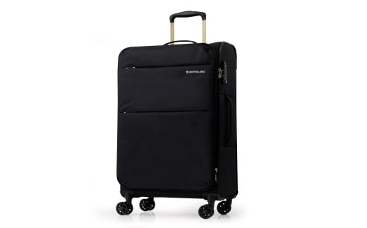 G542 【5～9泊用 マチアップ機能で大容量に変身！】AIR6327スーツケースM（ブラック） キャリーバッグ 超軽量 ソフトスーツケース 中型 キャリーケース スーツケース ソフトキャリーバッグ 拡張 TSAロック おしゃれ 軽い ビジネス 1週間 海外旅行 国内旅行 黒